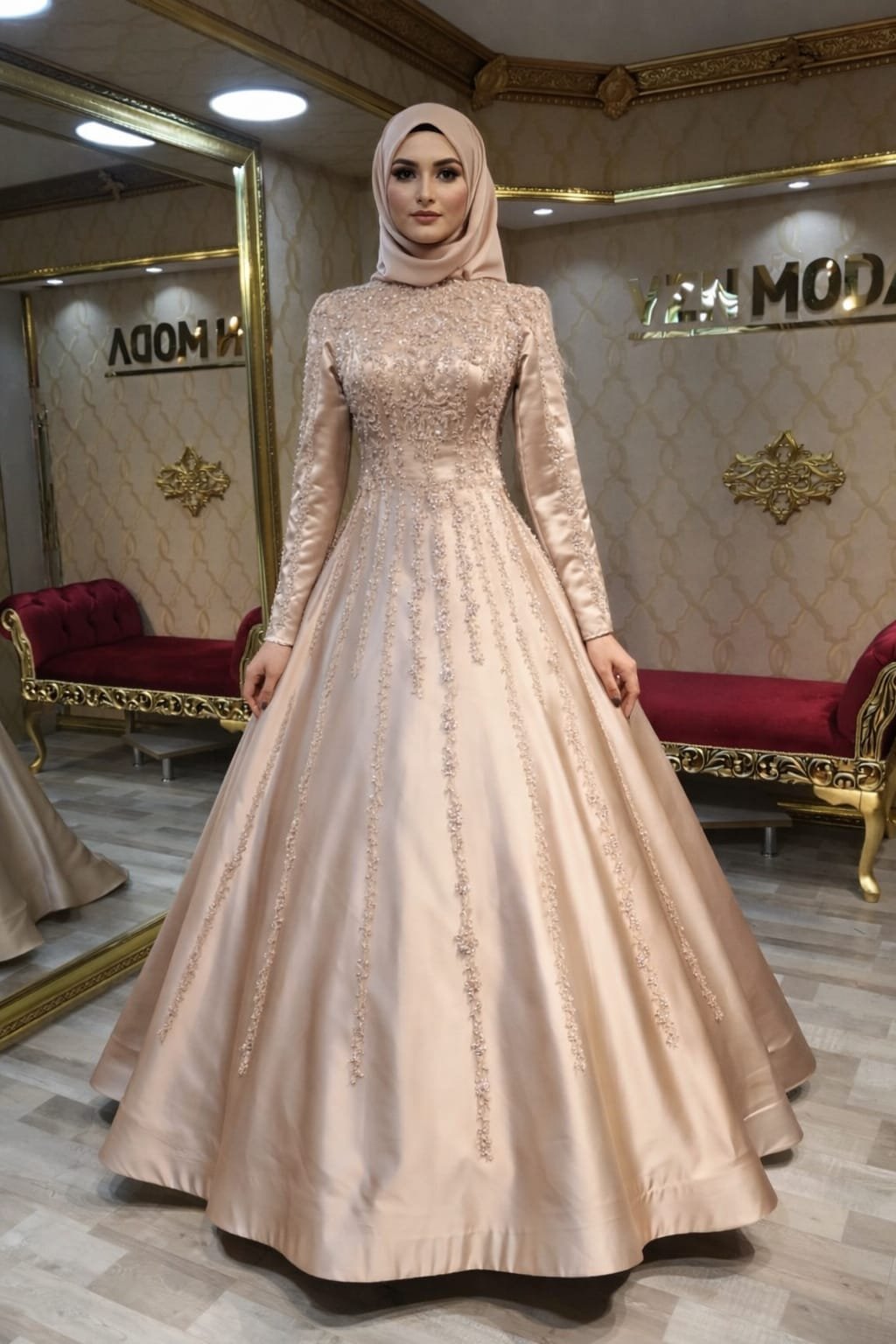 Pınar vizon saten tesettür helen nişan abiye elbise - VznModa Pinar-vizon-saten-tesettur-helen-nisan-abiye-elbise