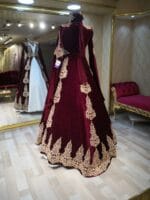 bordo-kınaık-kaftan-abiye-elbise-helen - VznModa bordo-kınaık-kaftan-abiye-elbise-helen