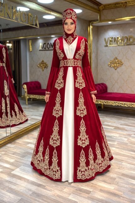 Gulsah-kirmizi-gold-helen-kaftan-kina-abiye-elbise