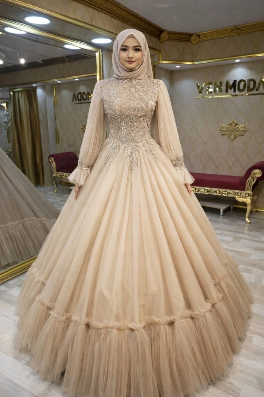 Esma vizon tesettür nişan abiye elbise a kesim kabarık kuyruklu - VznModa Esma-vizon-tesettur-nisan-abiye-elbise-a-kesim-kabarik-kuyruklu