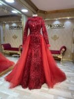 açelya-balık-tesettür-kırmızı-nişanlık-kına-elbise-payetli - VznModa açelya-balık-tesettür-kırmızı-nişanlık-kına-elbise-payetli