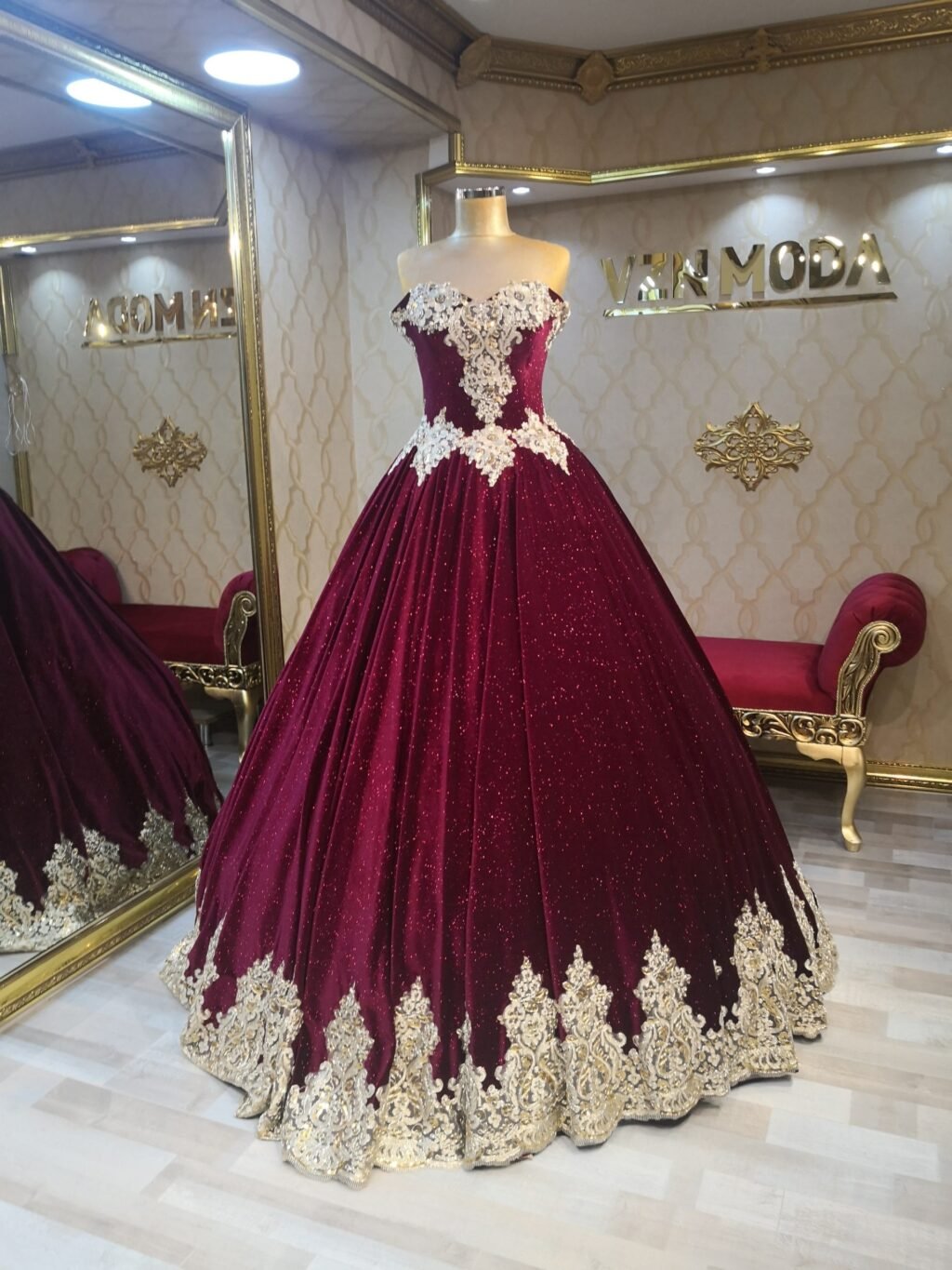 sultan-bordo-gold-kaftan-kına-abiye-elbise-a-kesim-dantel - VznModa sultan-bordo-gold-kaftan-kına-abiye-elbise-a-kesim-dantel