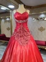 serenay kırmızı saten işlemeli nişanlık kınalıka - VznModa kınalık-kırmızı-saydam-dantel-a-kesim