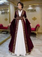 Rabia-bordo-gold-islemeli-kaftan-kina-abiye-elbise-helen