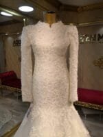 Ayçaa Tesettür Gelinlik Balık Dantelli Korse beden - VznModa ayça-tesettür-balık-gelinlik-dantel-düğün-nikah