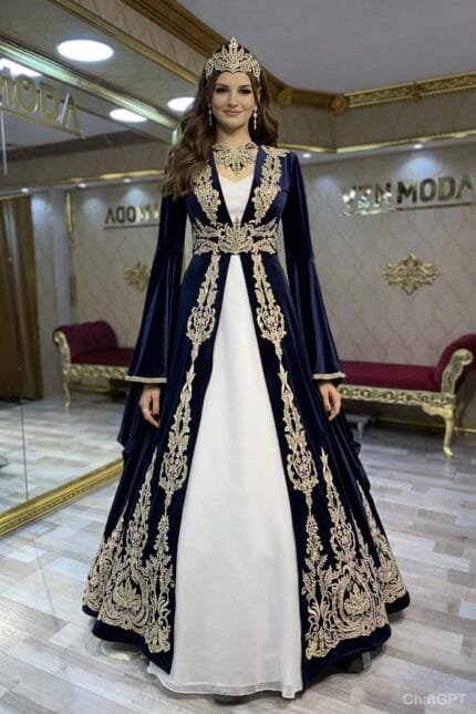 Filiz-kaftan-kina-abiye-elbise-lacivert-helen-bindalli