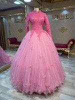 dicle prenses tesettür nişanlık pembe - VznModa dicle-prenses-tesettür-nişanlık-pembe