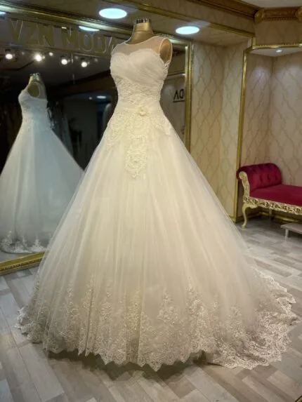 Esra-a-kesim-helen-straplez-gelinlik - VznModa Esra-a-kesim-helen-straplez-gelinlik