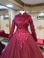 Guldeniz-bordo-tesettur-a-kesim-nisan-kina-abiye-elbise - VznModa Guldeniz-bordo-tesettur-a-kesim-nisan-kina-abiye-elbise