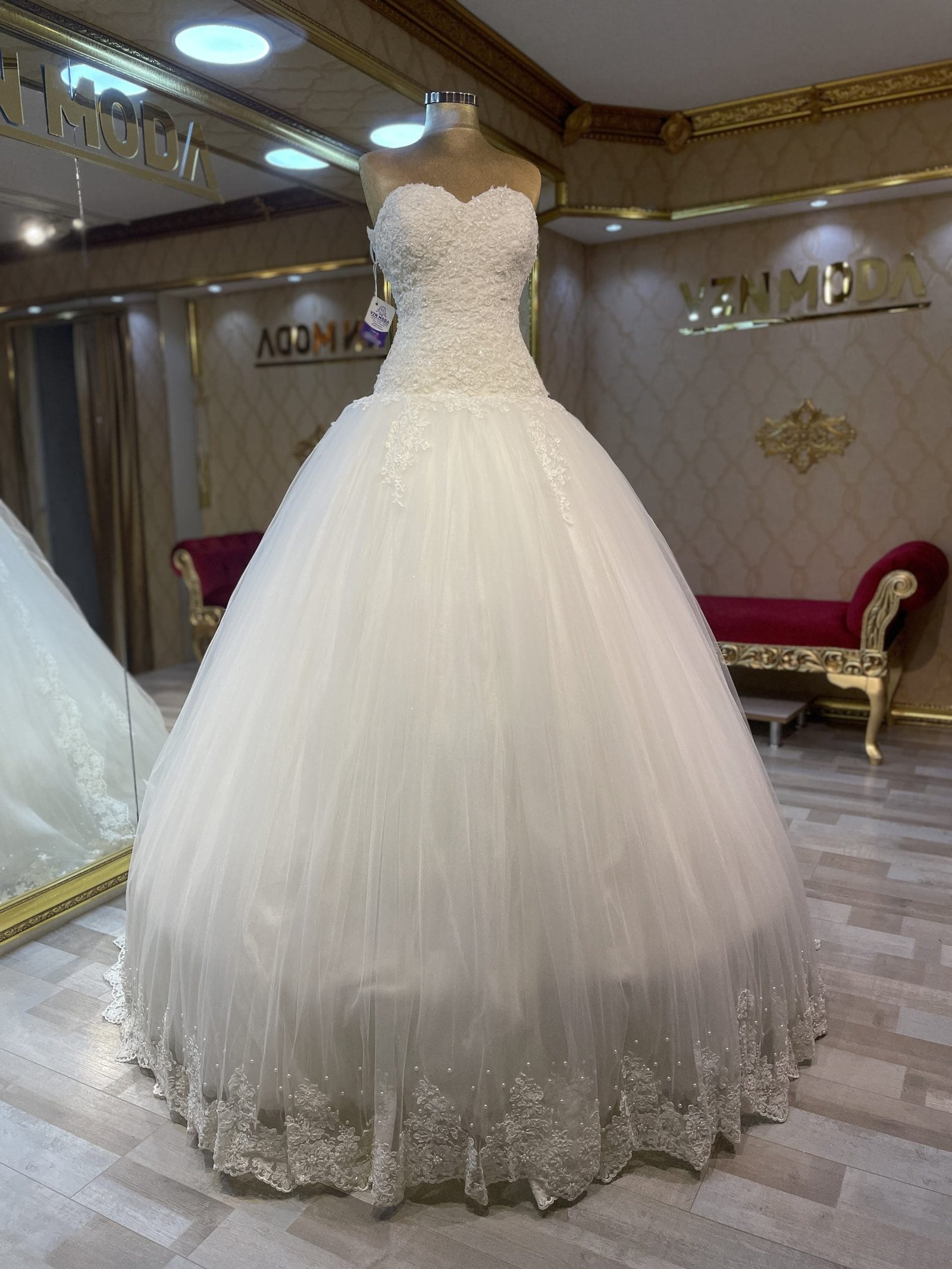 ruhsar prenses gelinlik - VznModa ruhsar-prenses-gelinlik-dantel-nikah-düğün-wedding