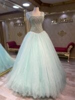 ceyda prenses nişanlık su yeşili - VznModa ceyda-prenses-nişanlık-su-yeşili-taşlı