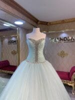 Pera-su-yesili-prenses-islemeli-nisan-abiye-elbise - VznModa Pera-su-yesili-prenses-islemeli-nisan-abiye-elbise