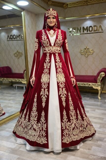 Filiz-kirmizi-gold-helen-kaftan-kina-abiye-elbise