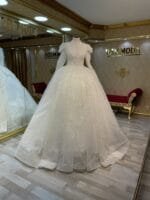 incila tesettür gelinlik simli işlemeli inci - VznModa incila-prenses-tesettür-gelinlik-simli-işlemeli