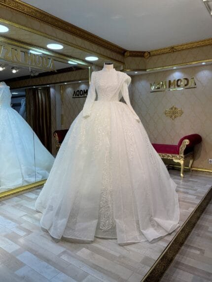Nevcan-prenses-gelinlik-dantel-işleme-düğün-nikah-wedding-dress