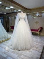 aybüke helen gelinlik - VznModa aybüke-helen-gelinlik-işlemeli-hayal-tül