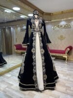 pınar-siyah-gold-kaftan-kına-abiye-elbise-helen-hint-işleme - VznModa pınar-siyah-gold-kaftan-kına-abiye-elbise-helen-hint-işleme