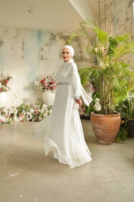 feride-şifon-beyaz-tesettür-nikah-söz-abiye-elbise