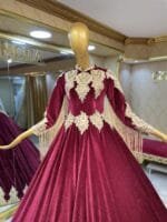 sultan-bordo-kınalık-tesettür-a-kesim-gold-dantel - VznModa sultan-bordo-kınalık-tesettür-a-kesim-gold-dantel