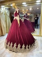 sultan-bordo-kınalık-tesettür-a-kesim-gold-dantel - VznModa sultan-bordo-kınalık-tesettür-a-kesim-gold-dantel