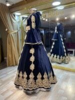 Gözdeb Kaftan Kınalık Lacivert renk Gold Dantel helen - VznModa gözde-lacivert-kaftan-kınalık-helen-gold-dantel-ottoman