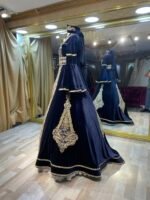 lacivert-kaftan-kınalık-işlemeli-abiye-elbise-bindallı