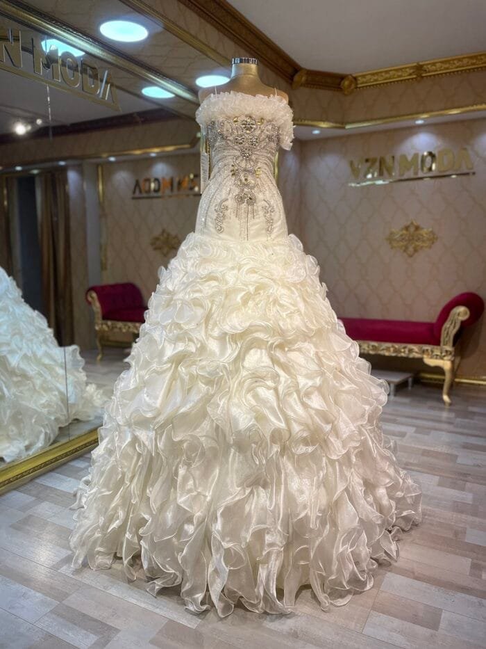 Zeliha straplez yarım balık kabarık gelinlik - VznModa Zeliha-straplez-yarim-balik-kabarik-gelinlik